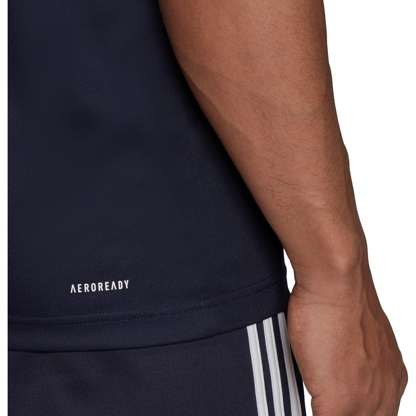 Tričko adidas Navy 5777602 Classic 3 Stripe Sereno T-Shirt Mens - 4
