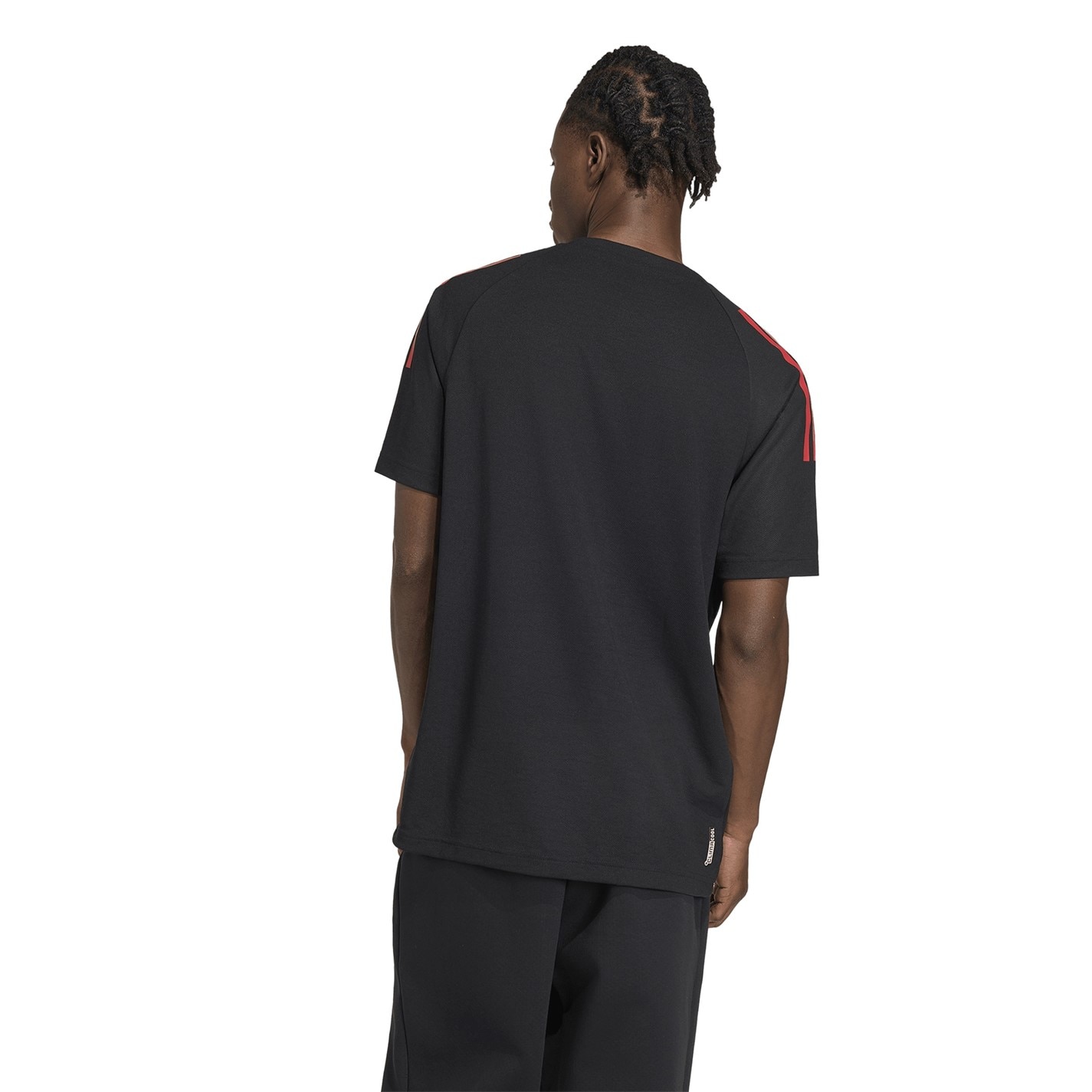 Tričko adidas Red 6036400 Classic 3 Stripe Sereno T-Shirt Mens - 3