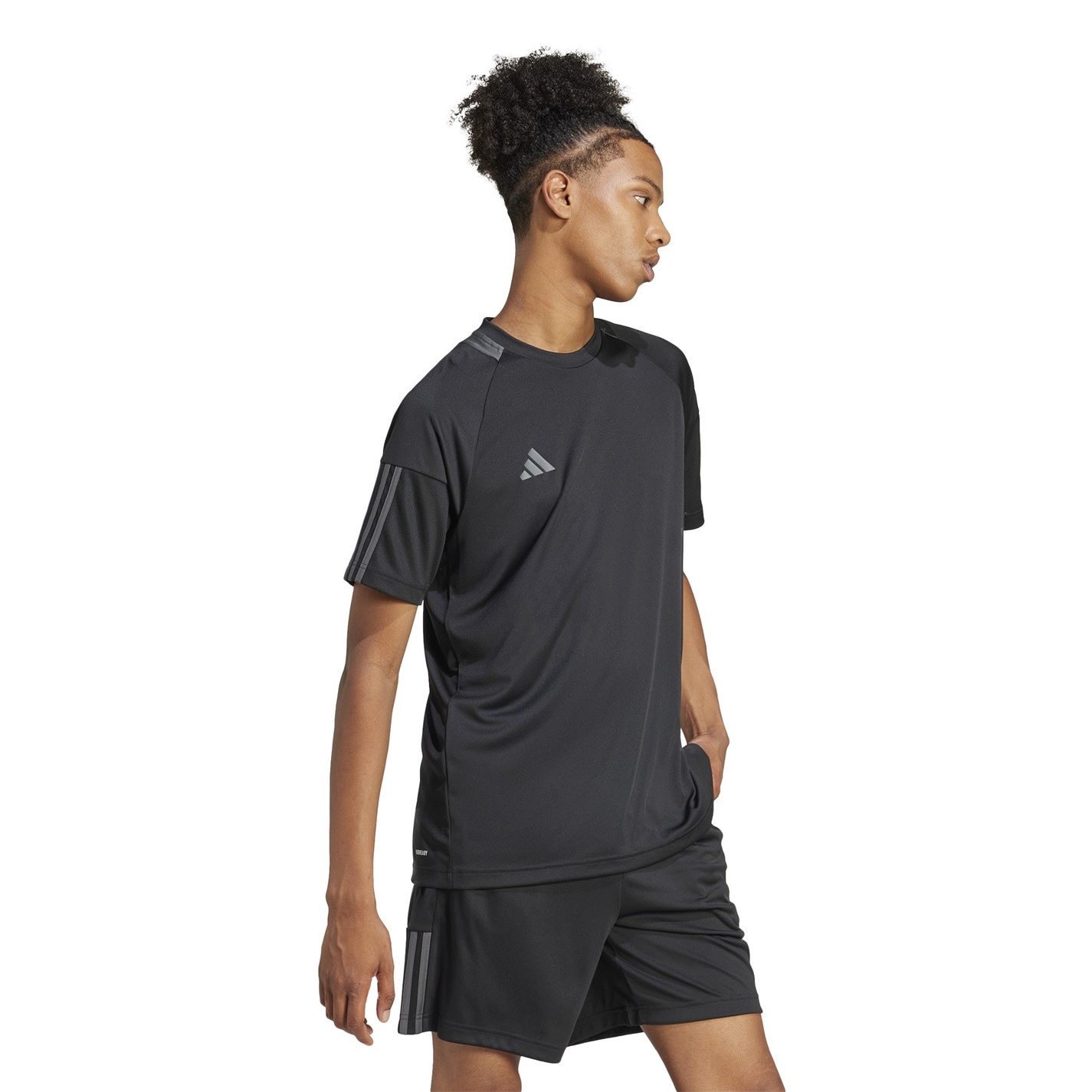 Tričko adidas Black 1090182 Classic 3 Stripe Sereno T-Shirt Mens - 4