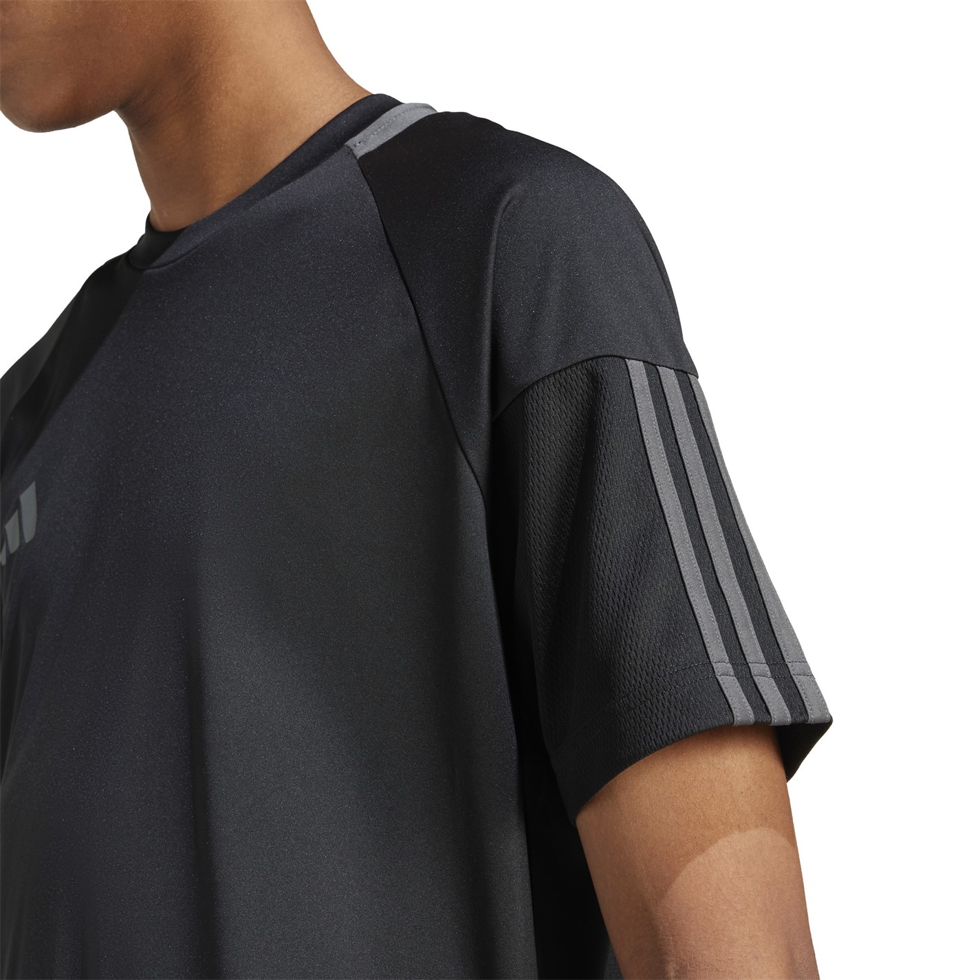Tričko adidas Black 1090182 Classic 3 Stripe Sereno T-Shirt Mens - 5