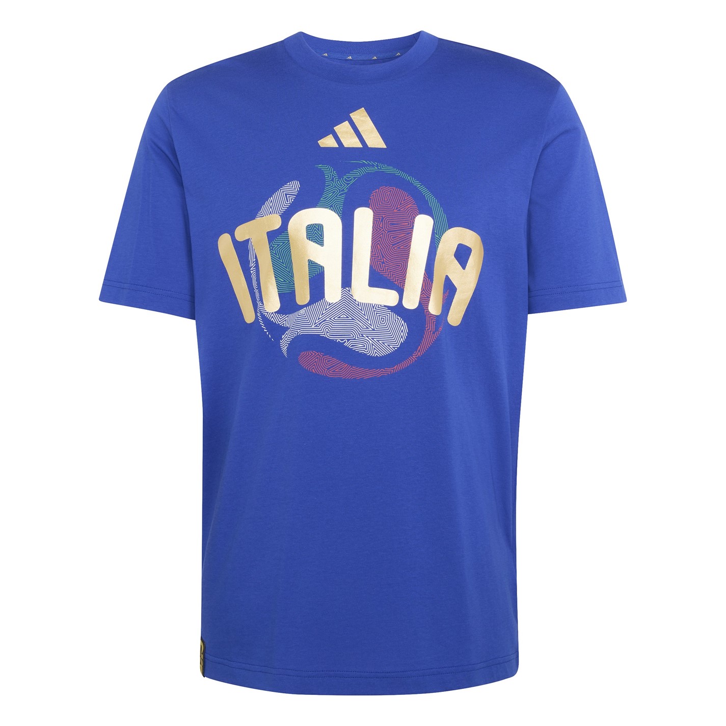 Tričko adidas Bold Blue 425750 Mens Italy Short Sleeve Performance T-Shirt - 1
