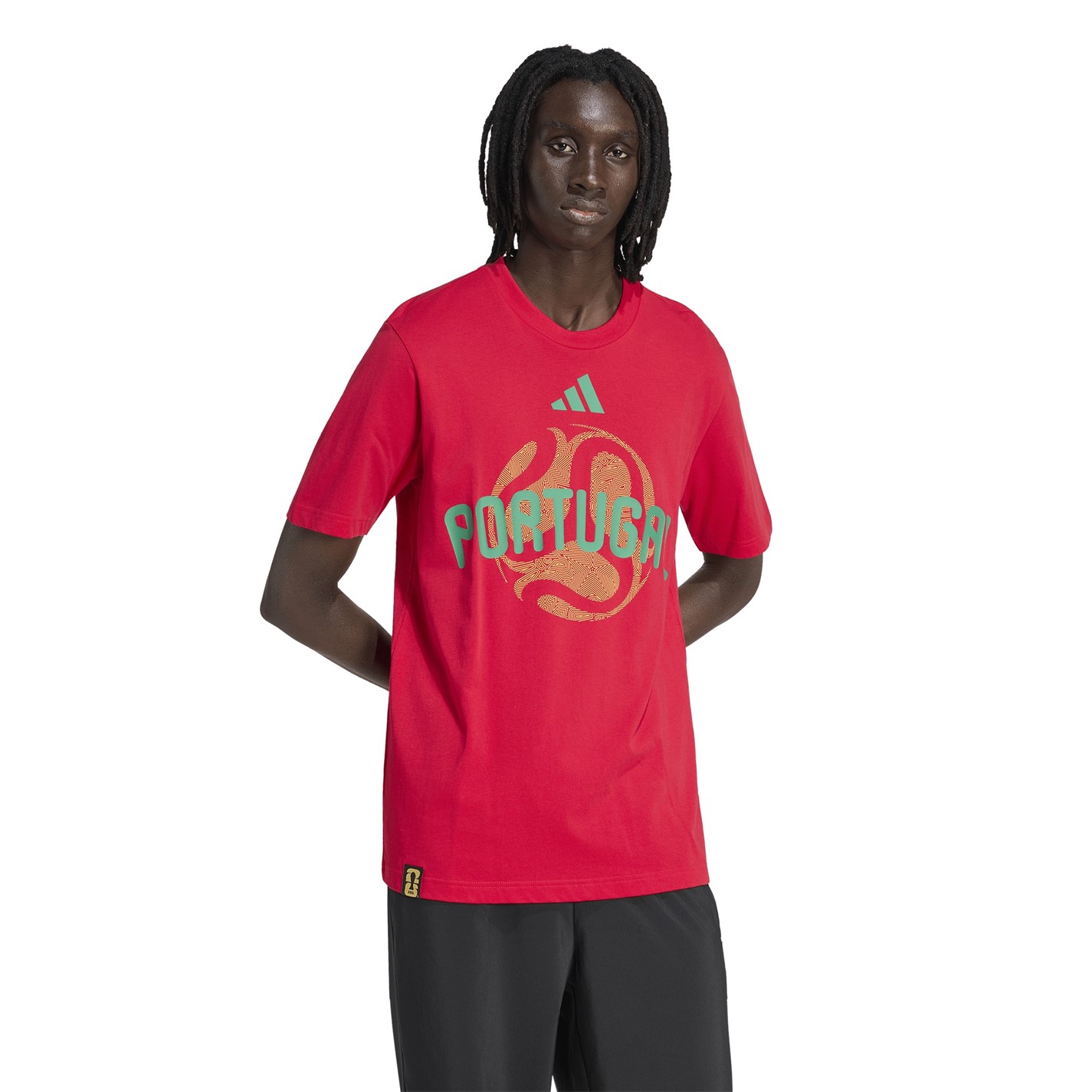 Tričko adidas Bold Red 6146476 adidas Mens Portugal T-Shirt - 2