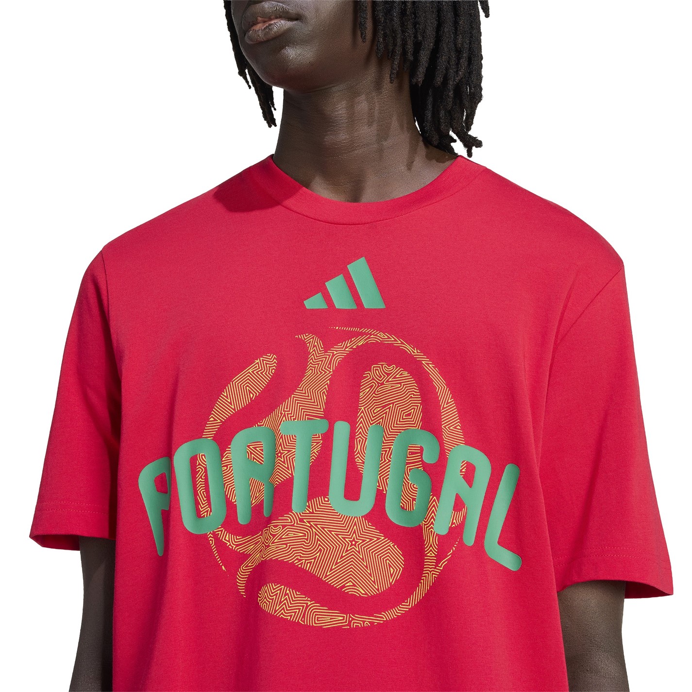 Tričko adidas Bold Red 6146476 adidas Mens Portugal T-Shirt - 4