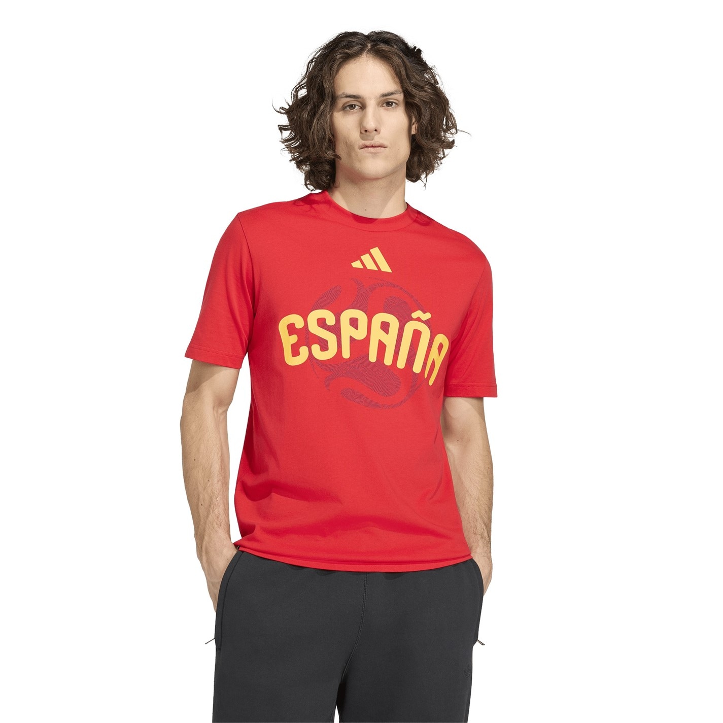 Tričko adidas Vivid Red 1272073 Mens Spain Short Sleeve Performance T-Shirt - 2