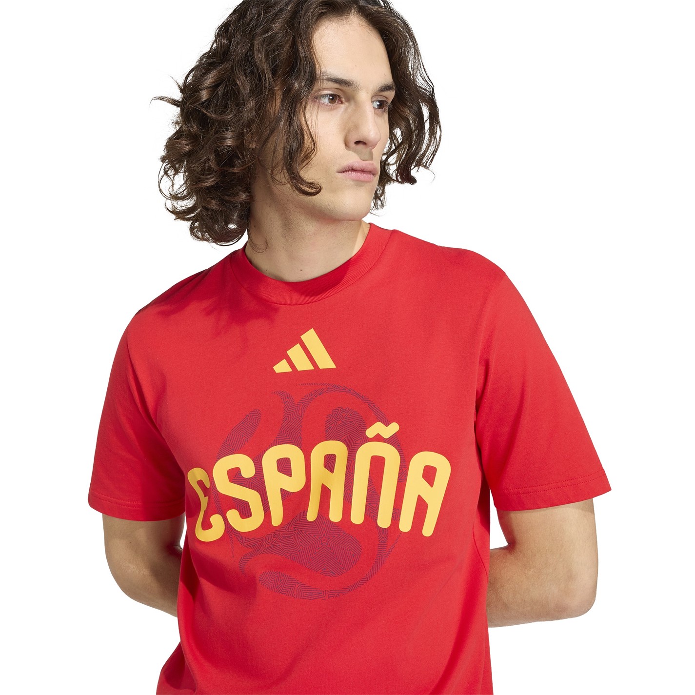Tričko adidas Vivid Red 1272073 Mens Spain Short Sleeve Performance T-Shirt - 4