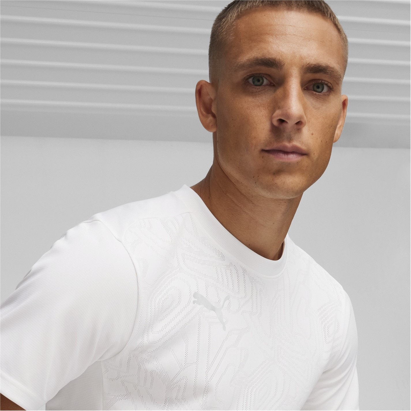 Tričko Puma Puma White 2266633 Men's Teamfinal Training Short-Sleeve Performance T-Shirt - 6