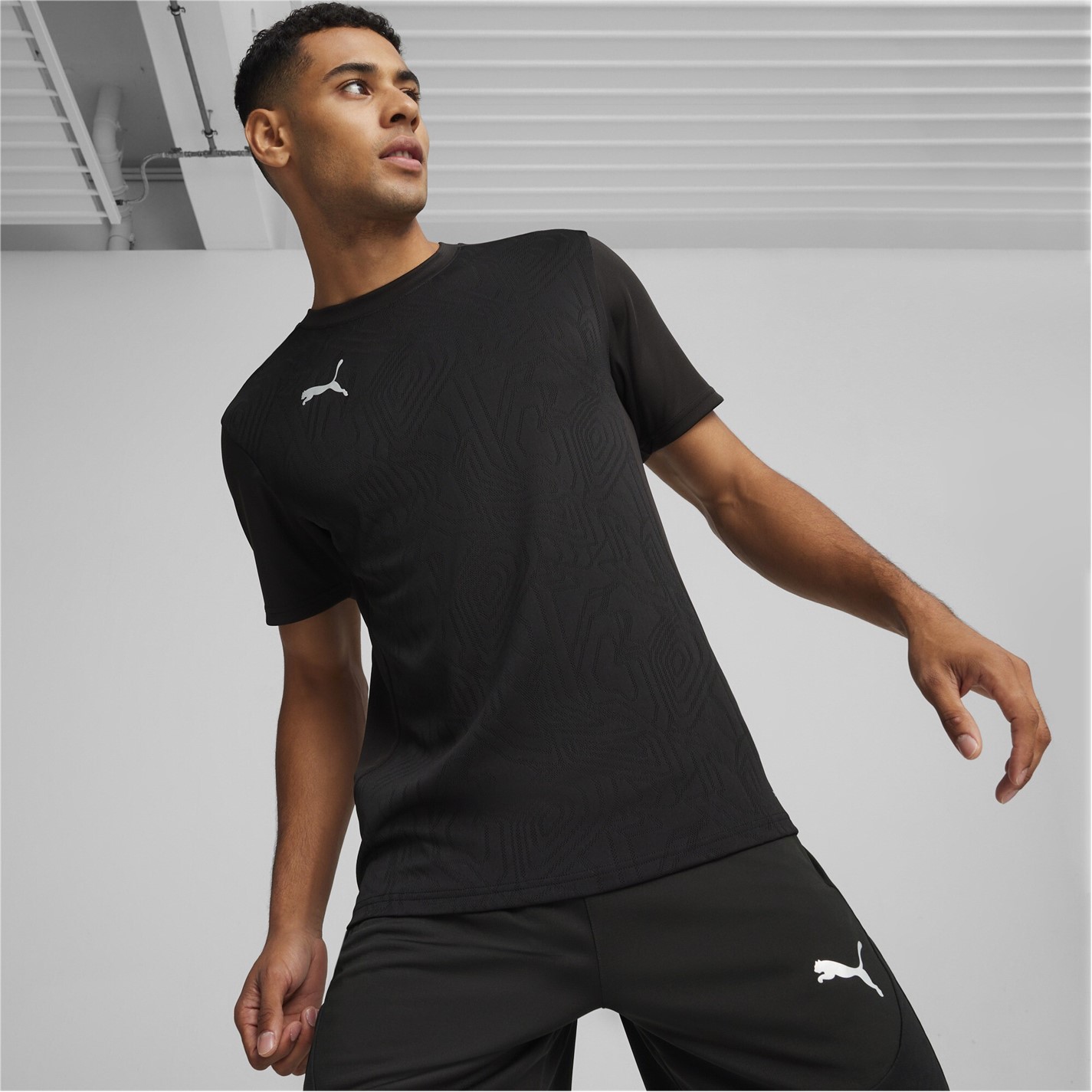 Tričko Puma Black 5263810 Men's Teamfinal Training Short-Sleeve Performance T-Shirt - 3