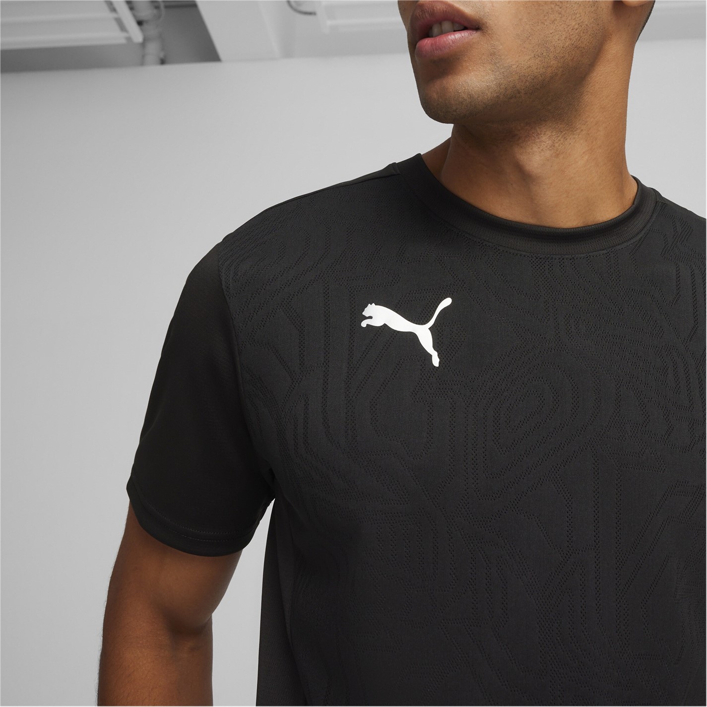 Tričko Puma Black 5263810 Men's Teamfinal Training Short-Sleeve Performance T-Shirt - 6