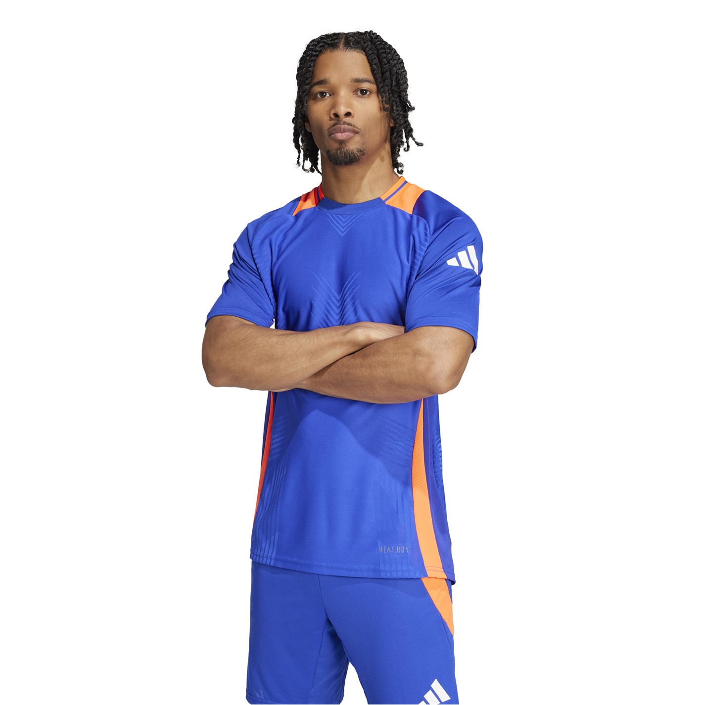 Tričko adidas Blue 9202233 Men's Tiro24 Trainer Short Sleeve Performance T-Shirt - 3