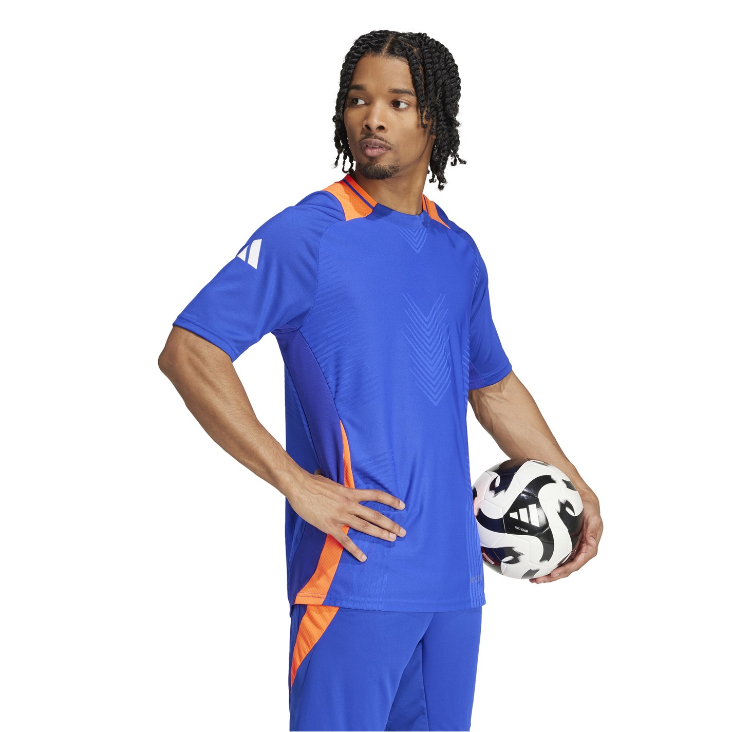 Tričko adidas Blue 9202233 Men's Tiro24 Trainer Short Sleeve Performance T-Shirt - 7
