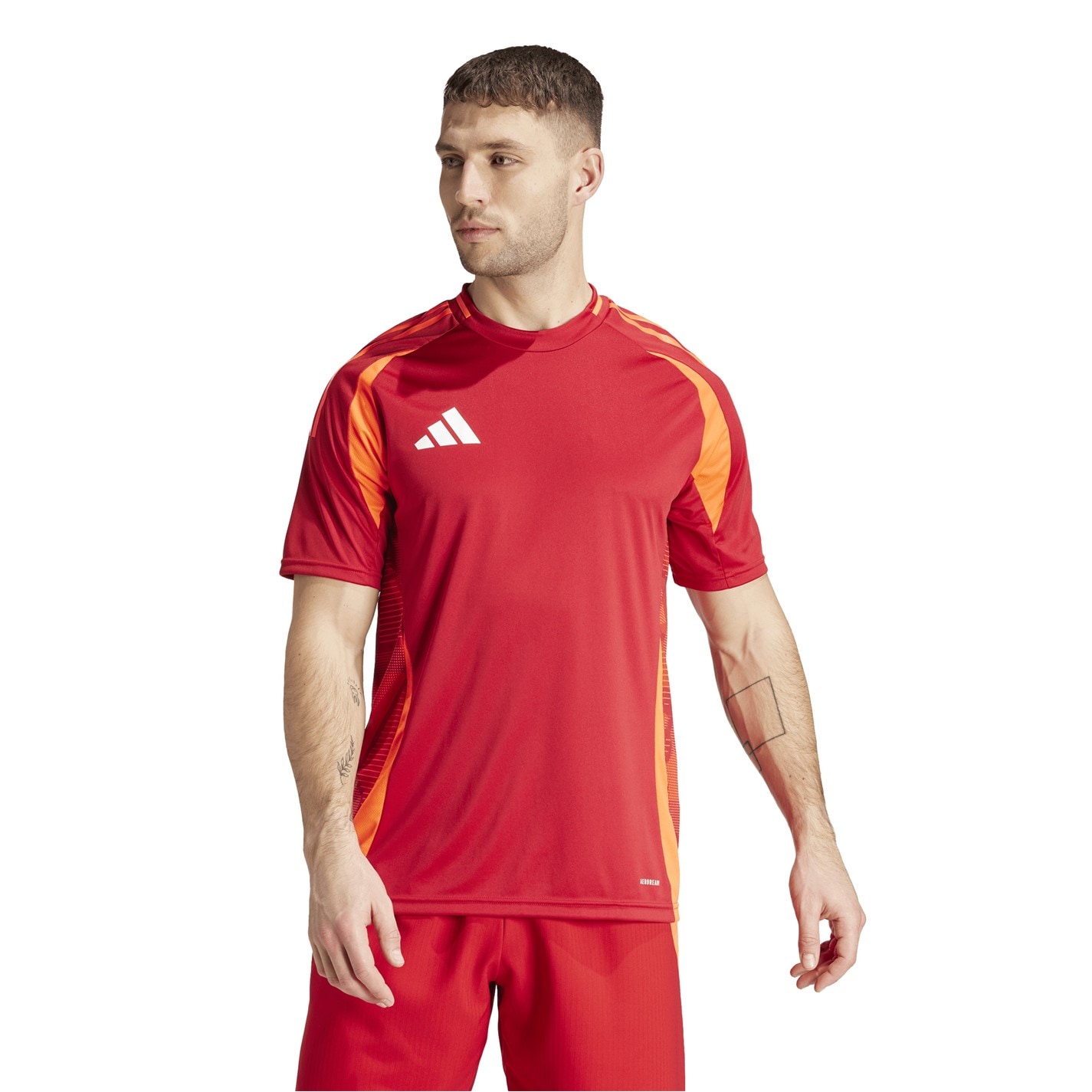 Tričko adidas Power Red 5380129 Men's Tiro24 Short Sleeve Performance T-Shirt - 3