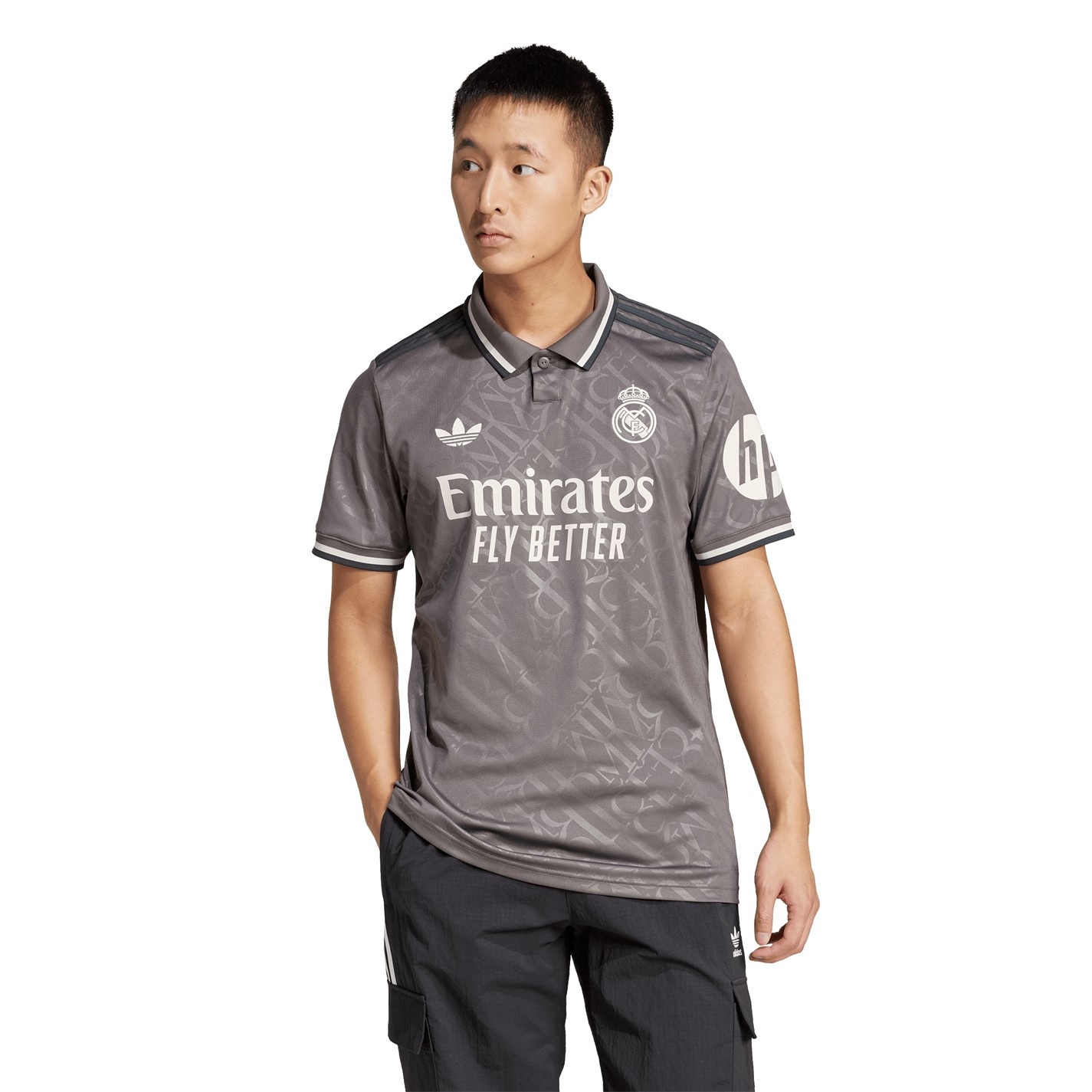 Tričko adidas Charcoal 7500670 Men's Real 3 Jersey Short Sleeve Performance T-Shirt - 3
