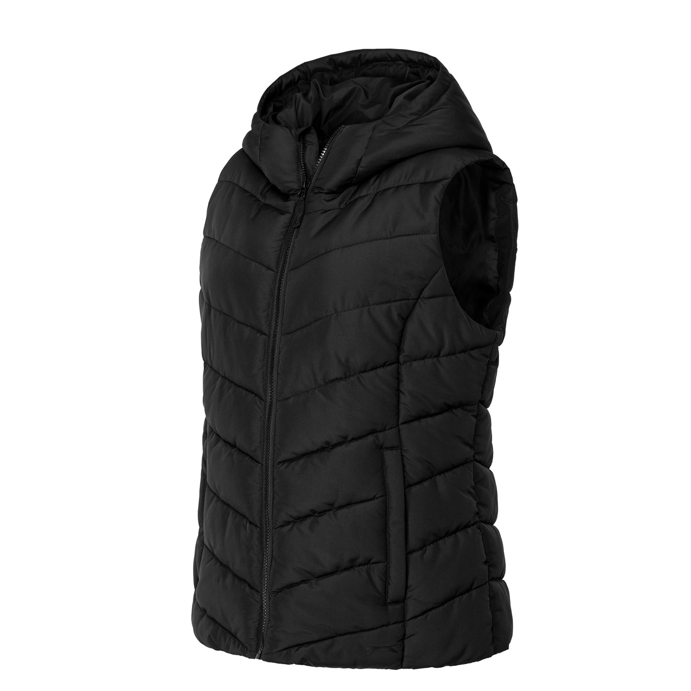 Dámska bunda Slazenger Black 2611366 Women's Padded Full Zip Gilet - 6