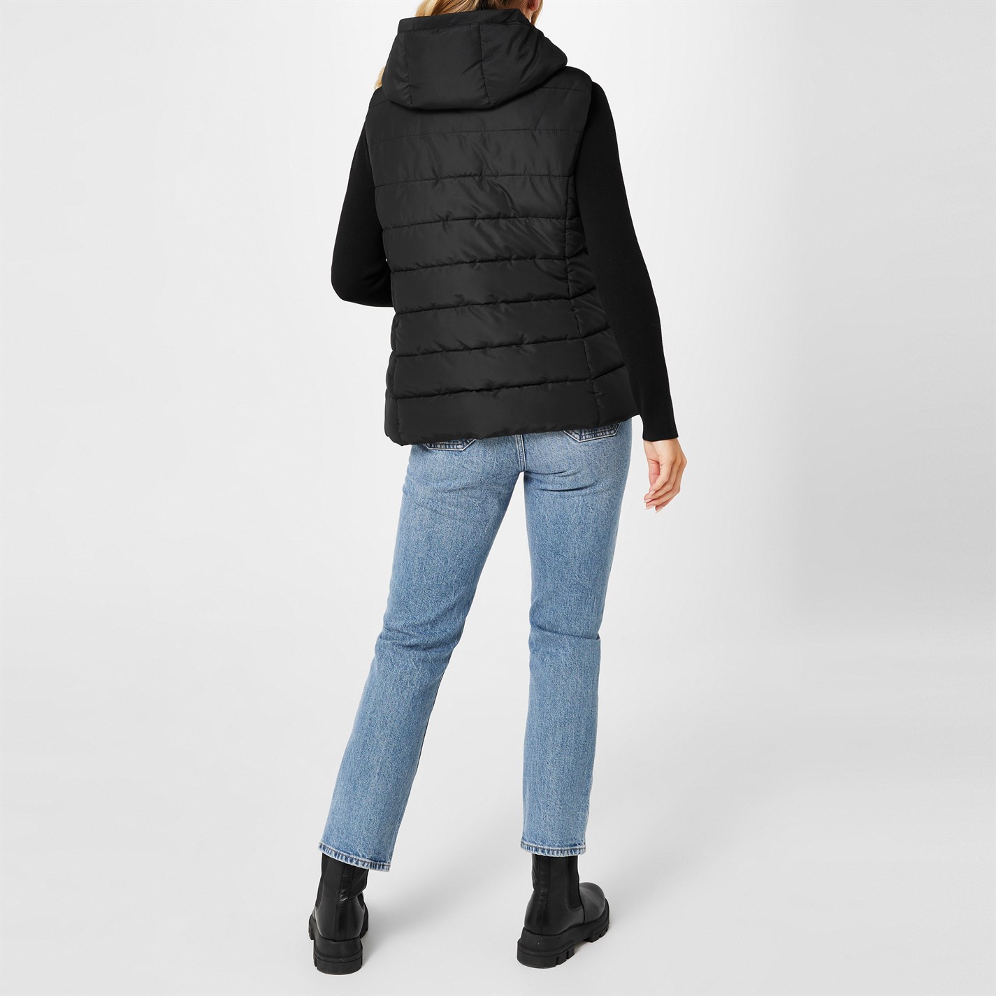 Dámska bunda Slazenger Black 2611366 Women's Padded Full Zip Gilet - 3