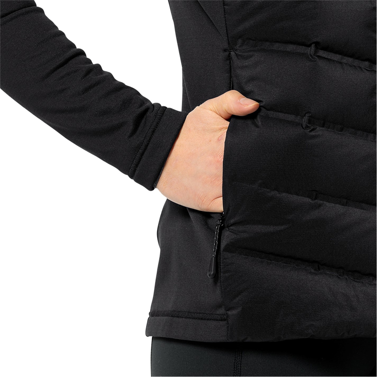 Dámska bunda Jack Wolfskin Black 3820196 Tasman Down Hybrid - 5