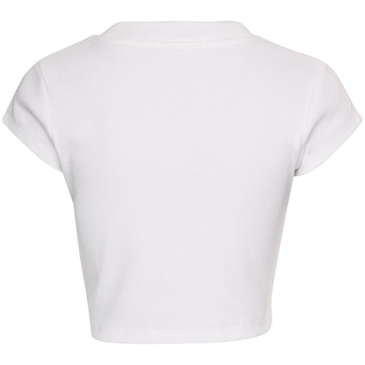 Tričko Calvin Klein Jeans White 1910650 Mono Rib Cropped T Shirt - 5