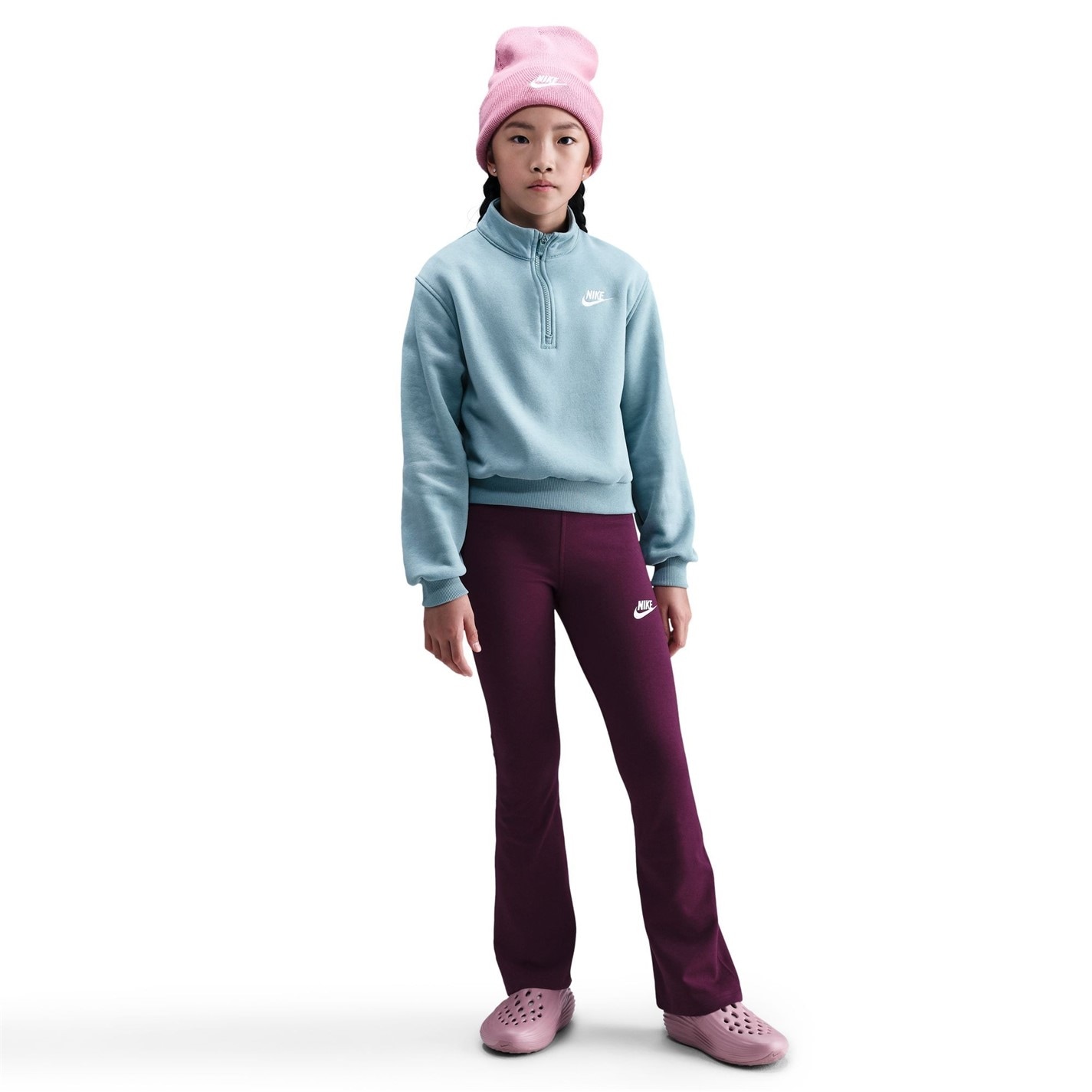 Nike Bordeaux 505952 Sportswear Favorites Big Kids' (Girls') Flared Leggings - 3