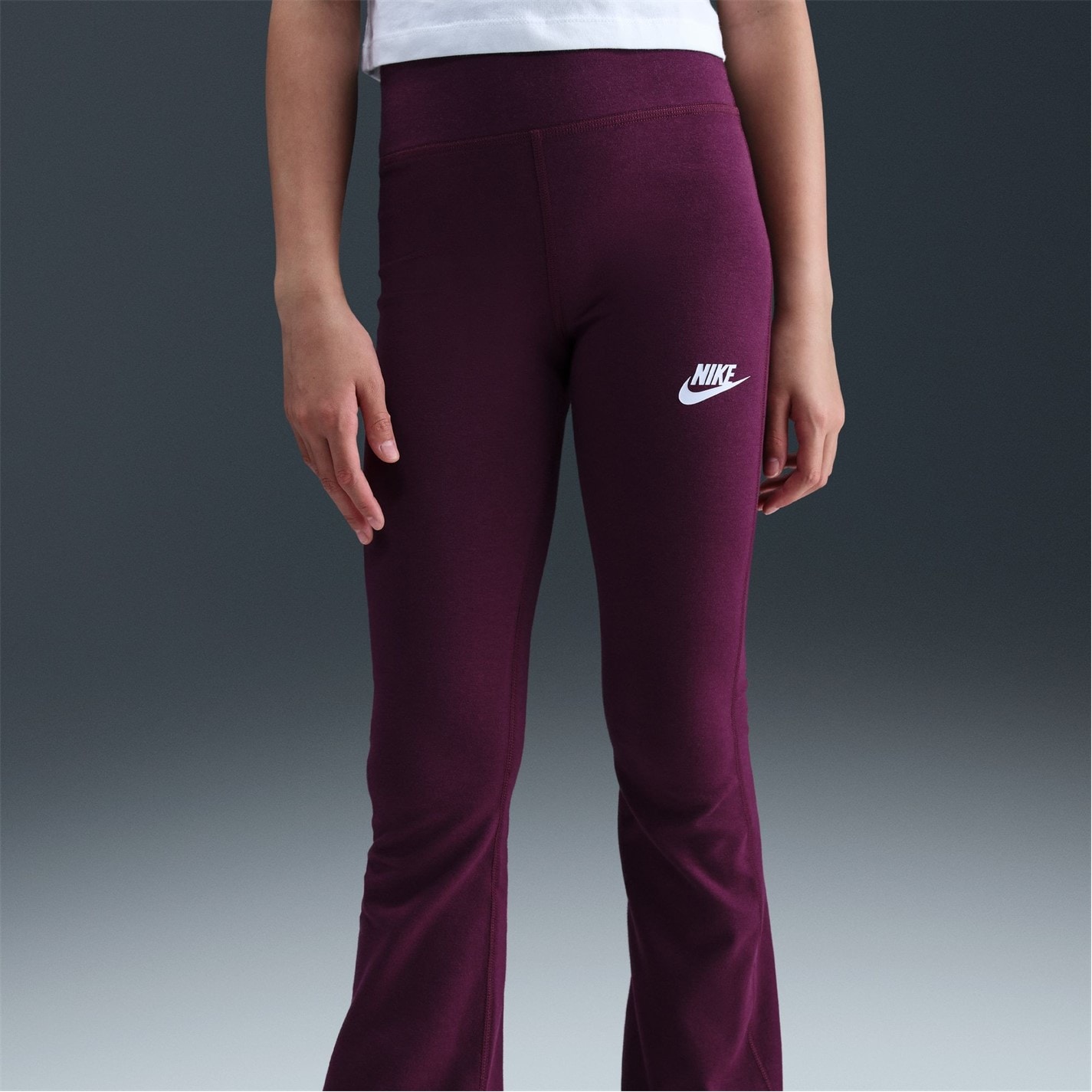 Nike Bordeaux 505952 Sportswear Favorites Big Kids' (Girls') Flared Leggings - 6