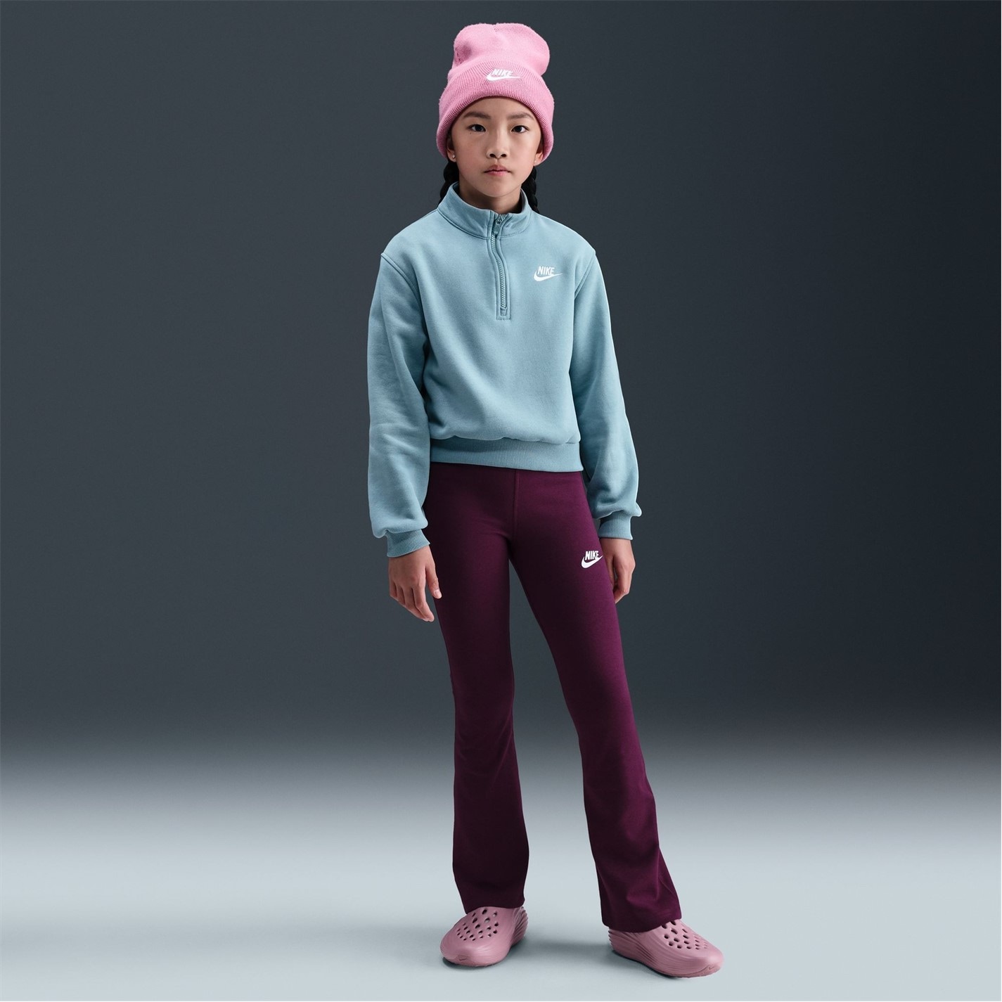 Nike Bordeaux 505952 Sportswear Favorites Big Kids' (Girls') Flared Leggings - 7