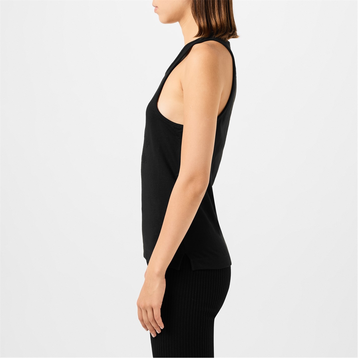 FEAR OF GOD ESSENTIALS Jet Black 5926928 Logo Printed Tank Top - 2