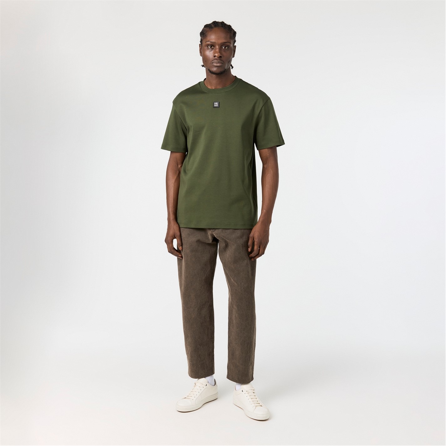 Tričko HUGO Dark Green 3039363 Men's Regular Fit Dalile T-Shirt - 6