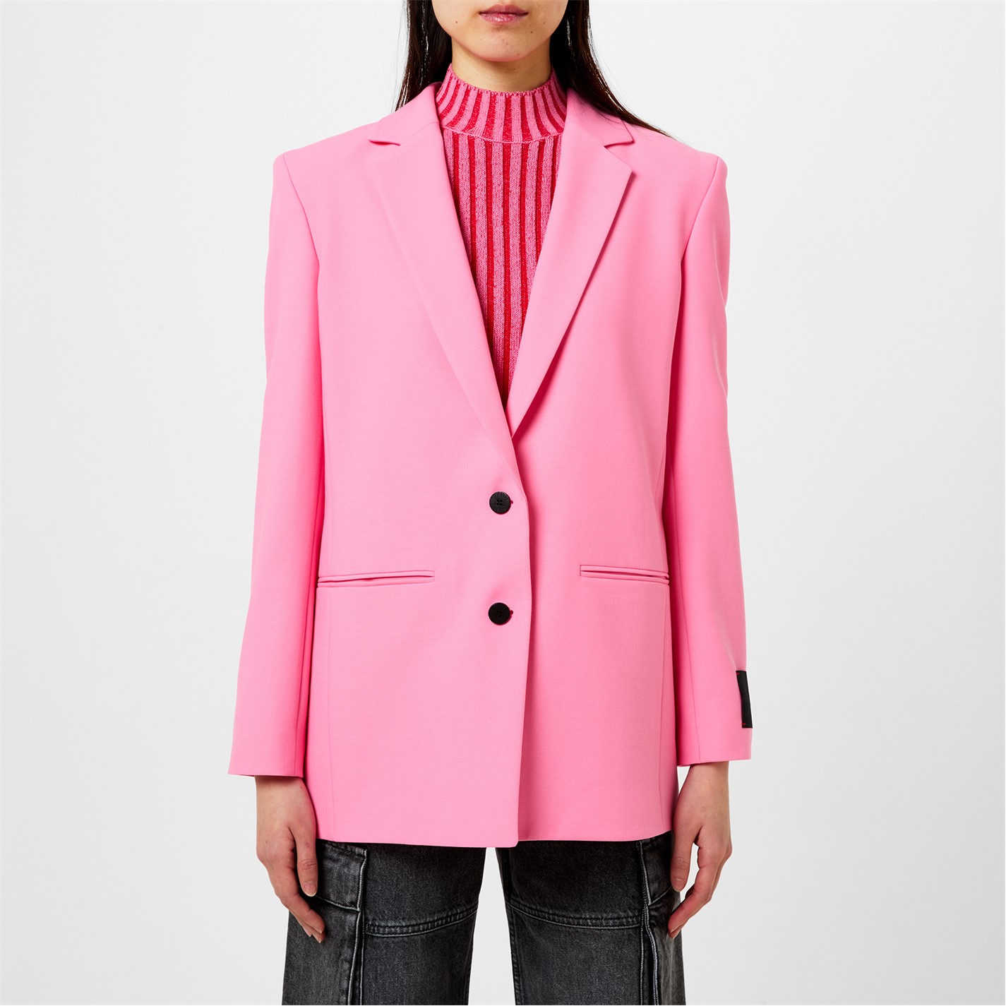 Dámska bunda Hugo Open Pink 3736501 Women's Aita Tailored Blazer - 1