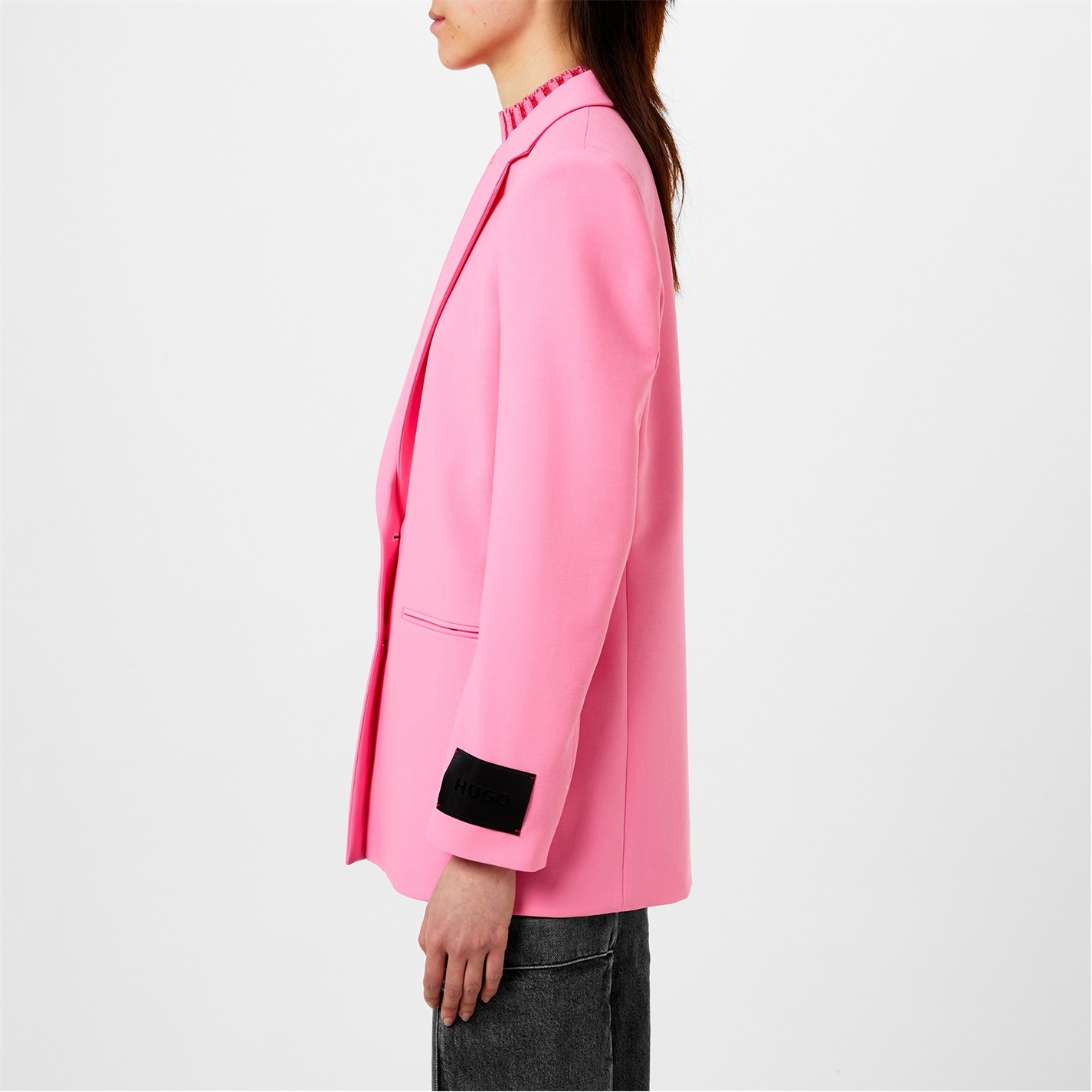 Dámska bunda Hugo Open Pink 3736501 Women's Aita Tailored Blazer - 2