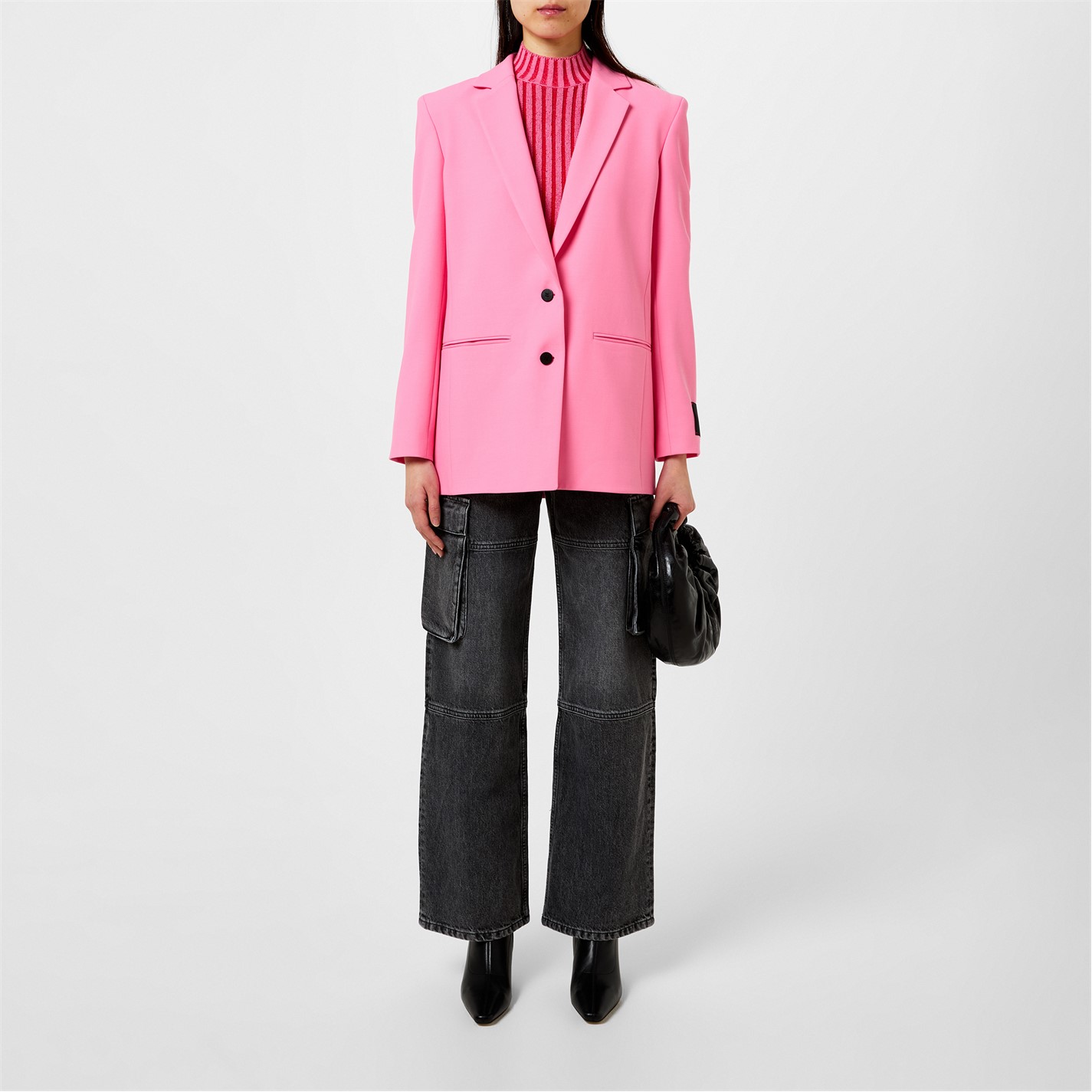 Dámska bunda Hugo Open Pink 3736501 Women's Aita Tailored Blazer - 4