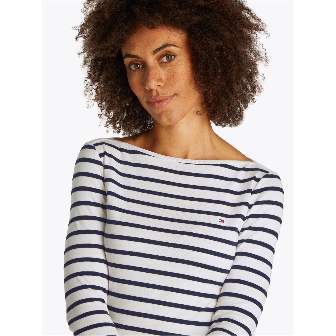 Tričko Tommy Hilfiger Dark Navy St 8105735 Women's Cody Slim Boat Neck Long-Sleeve T-Shirt - 2