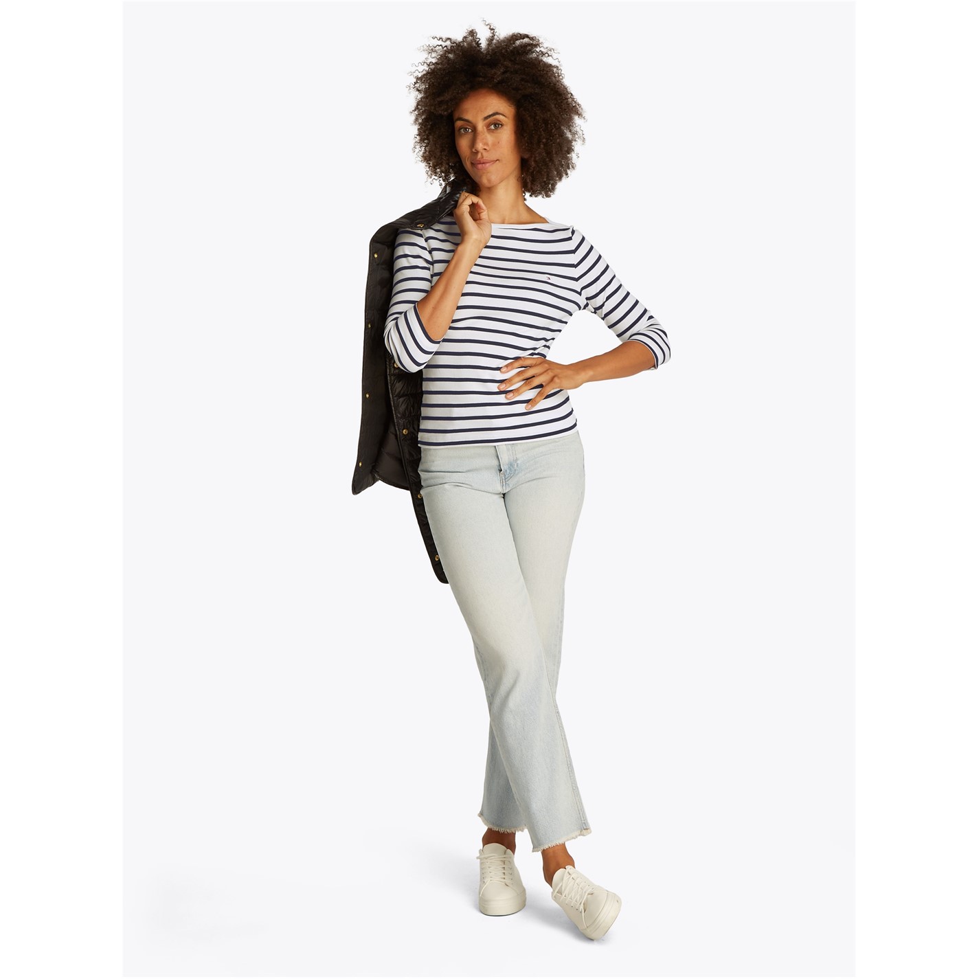 Tričko Tommy Hilfiger Dark Navy St 8105735 Women's Cody Slim Boat Neck Long-Sleeve T-Shirt - 3
