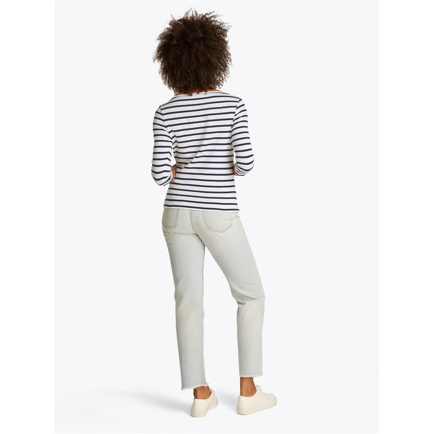 Tričko Tommy Hilfiger Dark Navy St 8105735 Women's Cody Slim Boat Neck Long-Sleeve T-Shirt - 4