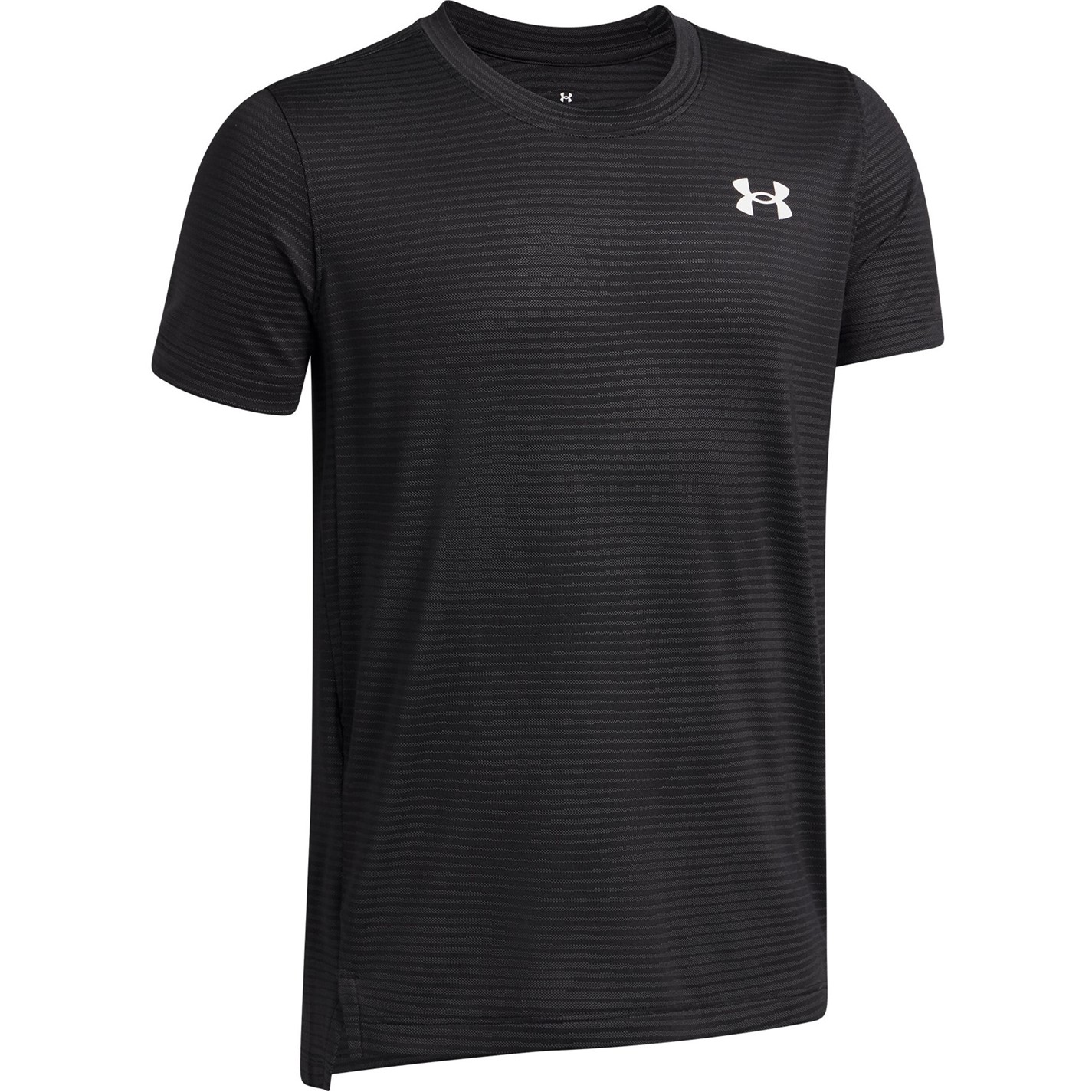 Tričko Under Armour Black 3556412 Kids' Tech Vent Jacquard Short Sleeve Performance Gym Top - 3