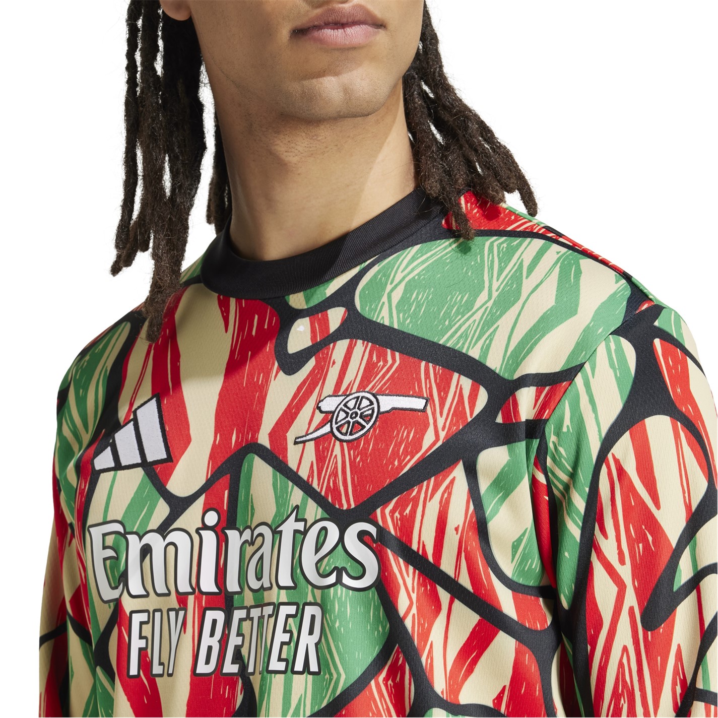 Tričko adidas Red 945144 Arsenal Long Sleeve Pre Match Shirt 24/25 Mens - 5
