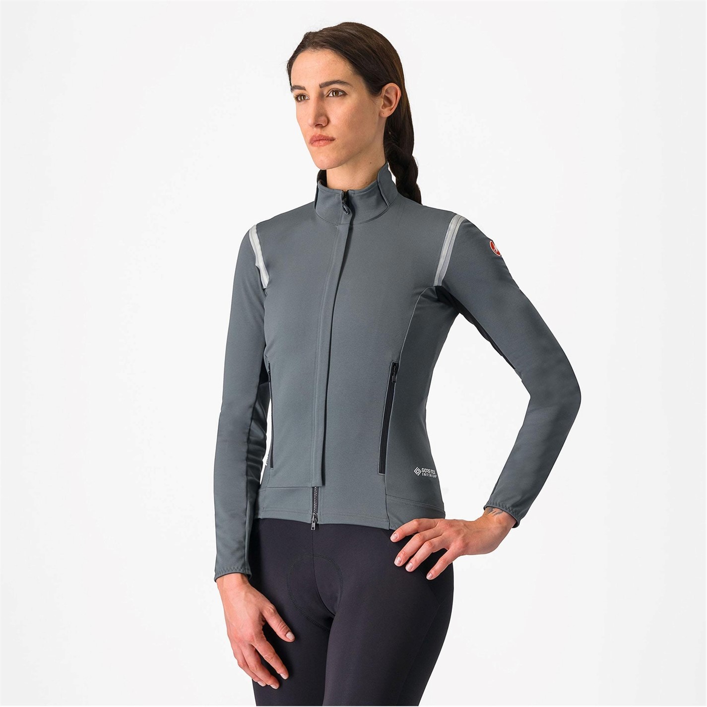 Dámska bunda Castelli Grey 4918684 Women's Perfetto Water-Resistant Windproof Performance Cycling Jacket - 2