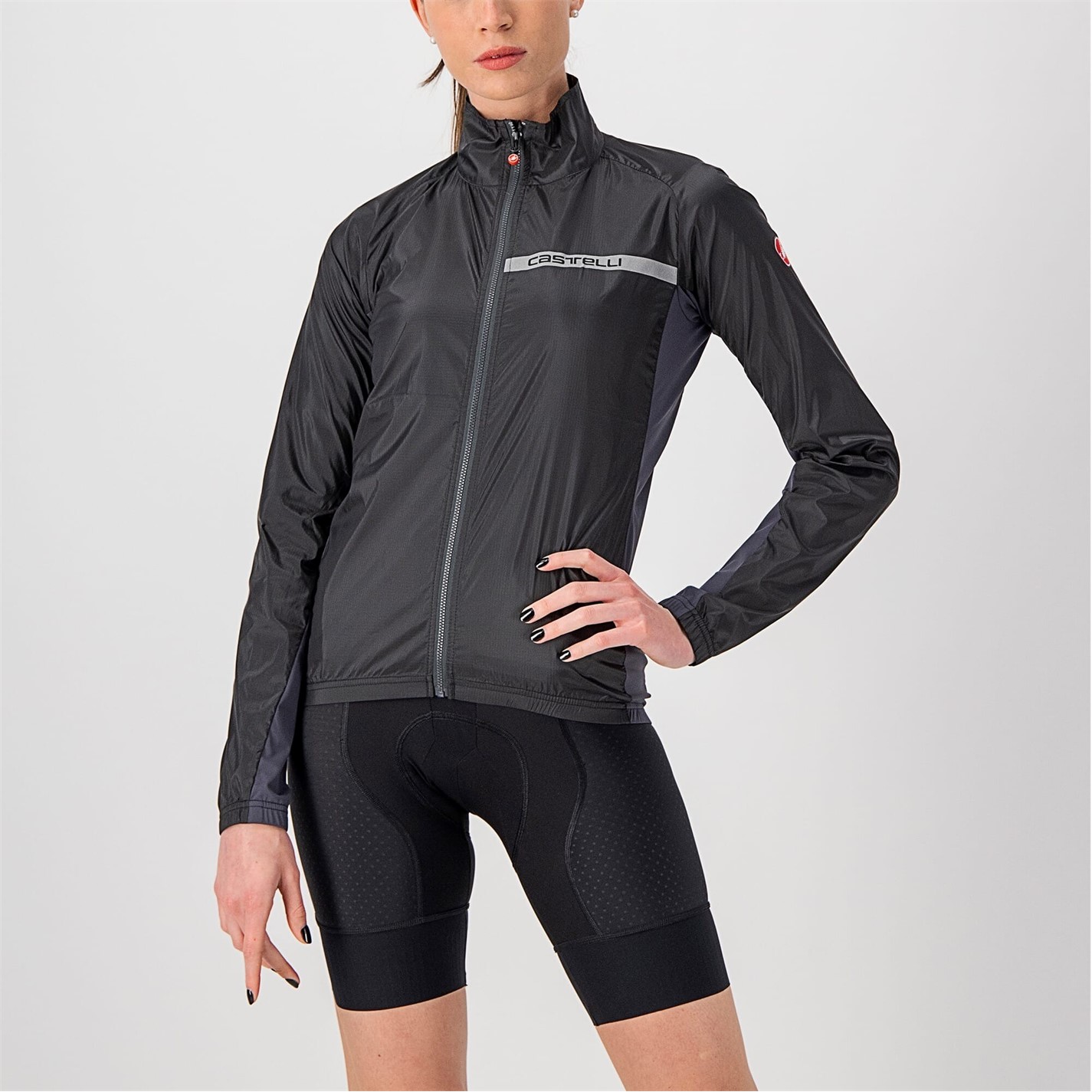 Dámska bunda Castelli Light Black 7611417 Women's Squadra Stretch Wind-Resistant Performance Cycling Jacket - 2