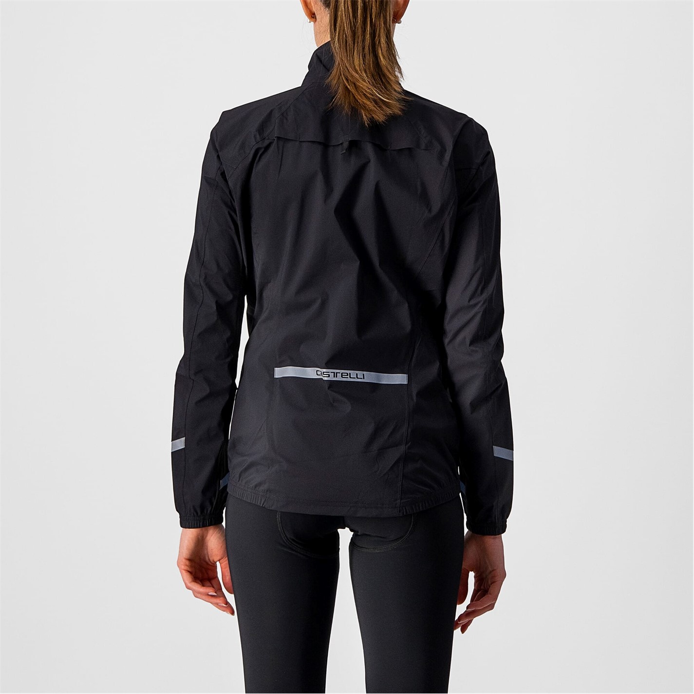 Dámska bunda Castelli Light Black 3804591 Women's Windproof Water-Resistant Reflective Performance Cycling Jacket - 3