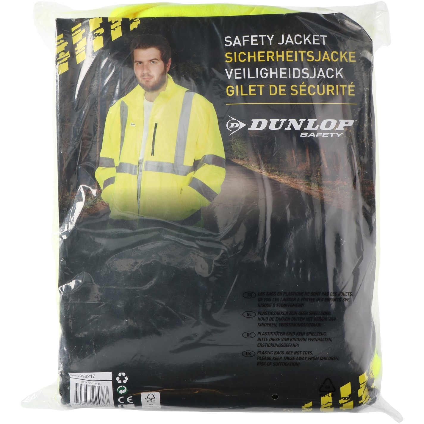 Bunda Edco Reflect Yellow 6713116 Unisex Adults Reflective Weather-Resistant Hi-Vis Jacket - 1