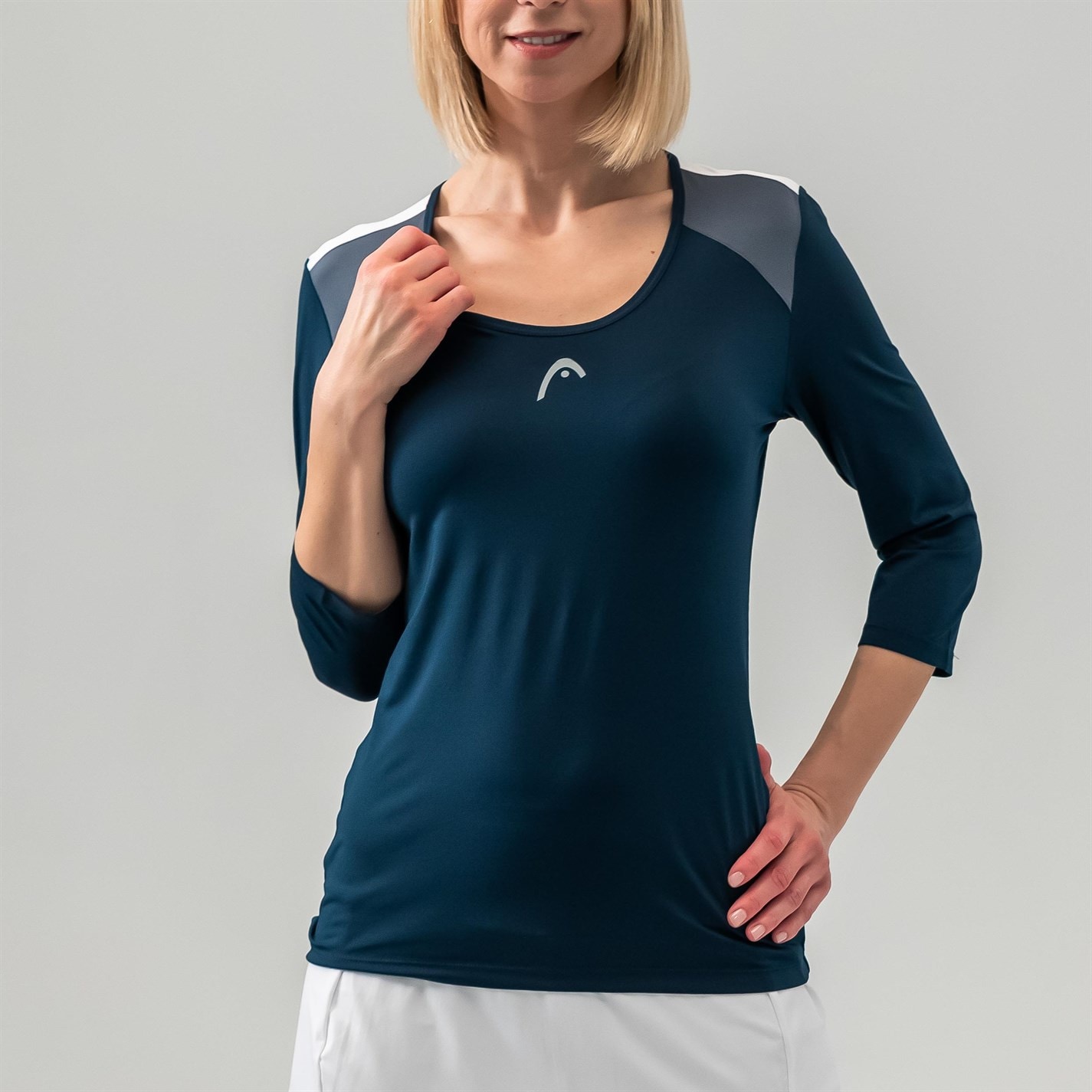 Tričko HEAD Dark Blue 8188082 CLUB 3 Quarter Sleeve T-Shirt Women - 3