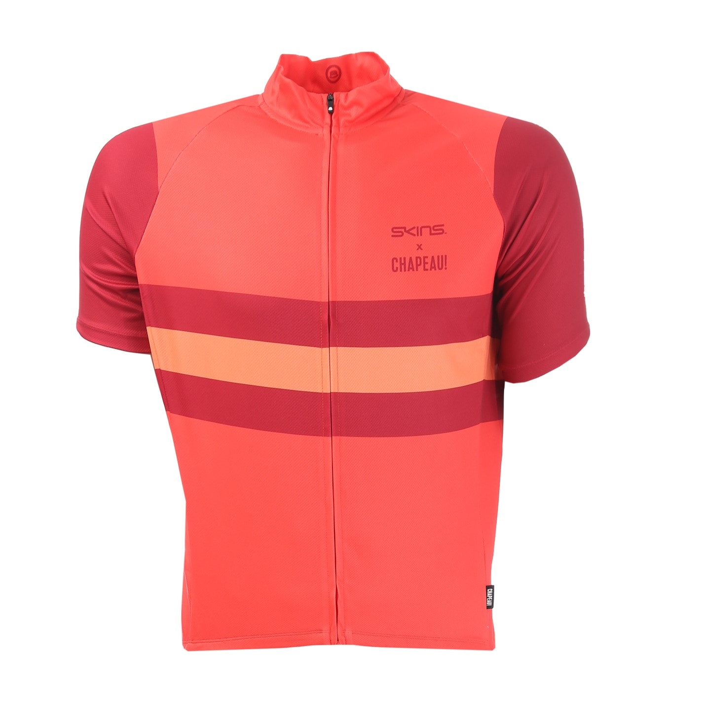 Tričko Skins Red 5330639 Cycle X Chapeau Short Sleeve Jersey - 1