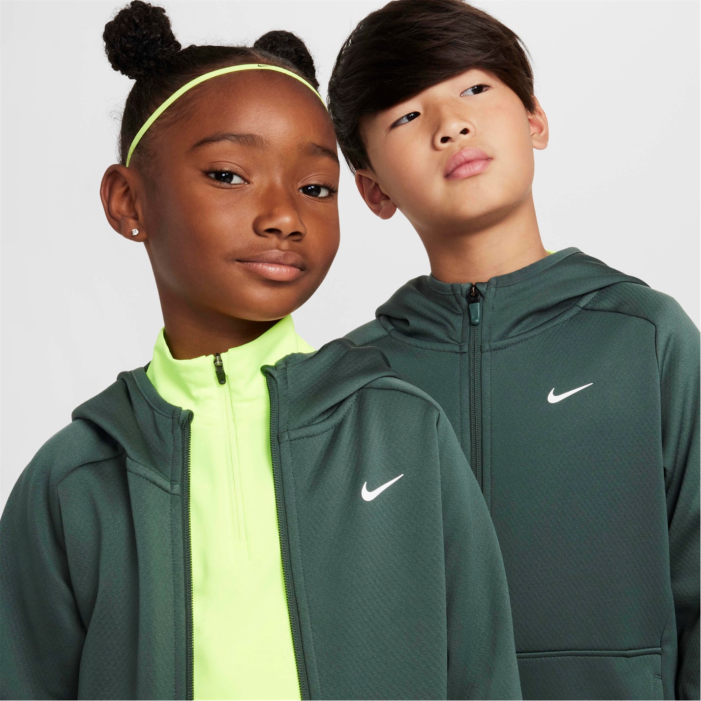 Nike Vintage Green 5877446 Kids' Winter Fleece Full Zip Hoodie - 3