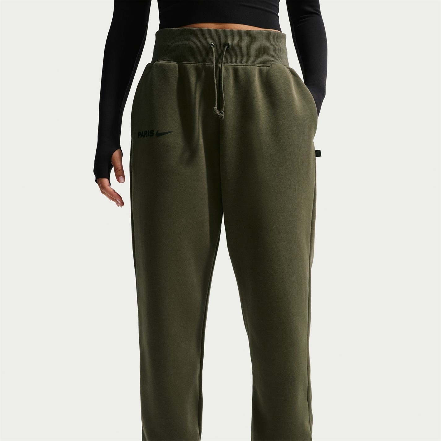 Tepláky Nike Cargo Khaki 2894230 Women's Phoenix Fleece Paris Saint-Germain Joggers - 1