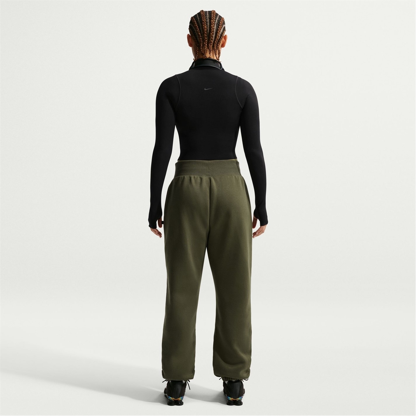 Tepláky Nike Cargo Khaki 2894230 Women's Phoenix Fleece Paris Saint-Germain Joggers - 5