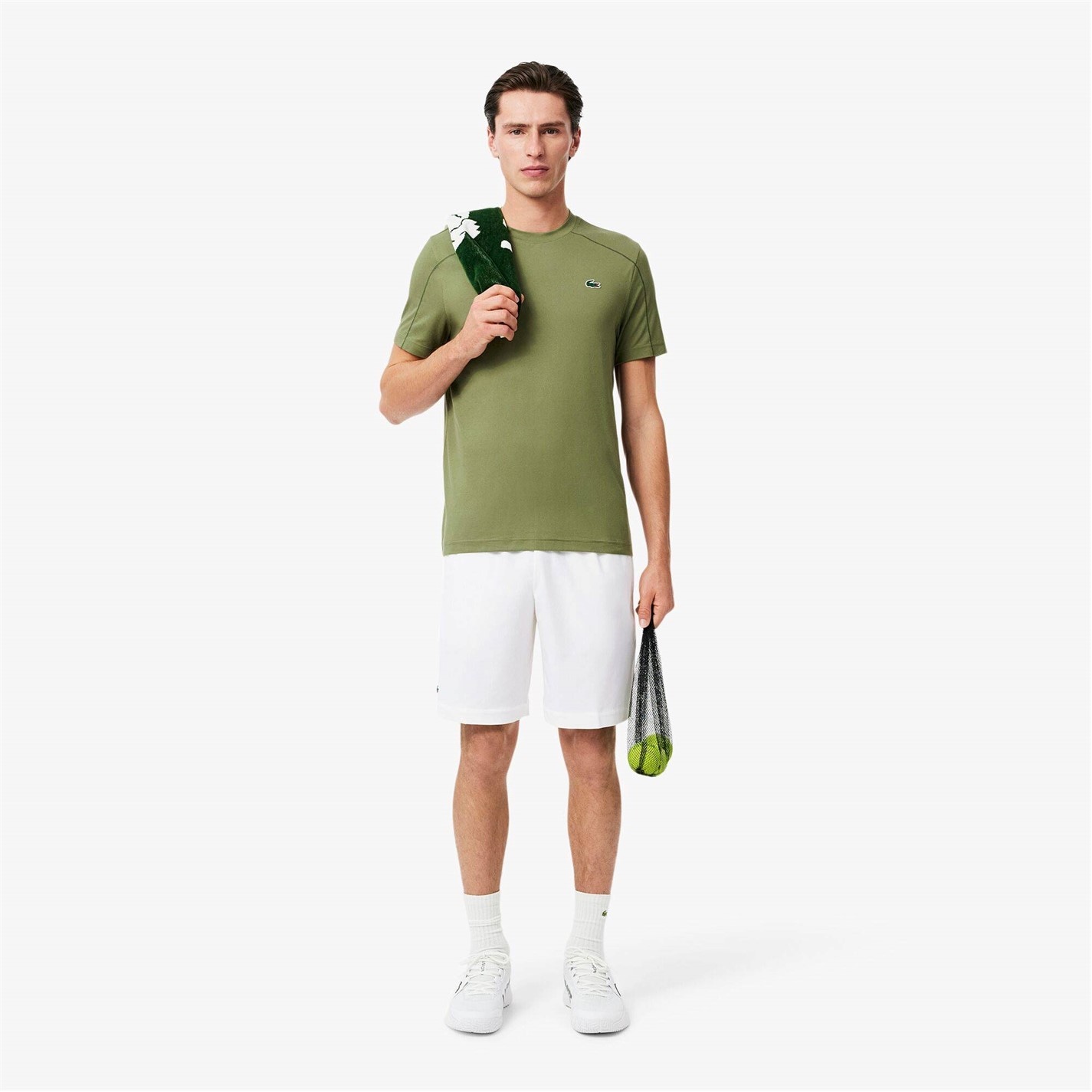 Kraťasy Lacoste White 001 8029772 Men's Performance Tennis Shorts - 5