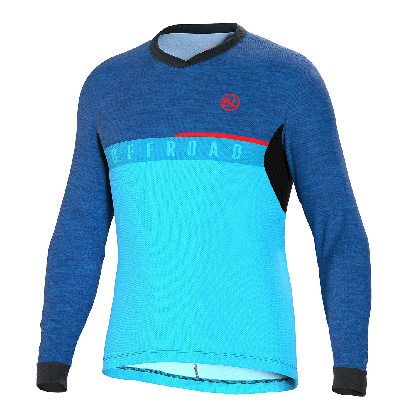 Bicycle Line Blue 8771575 Mens AGORDO Loose Fit Long Sleeve Cycling Jersey - 1