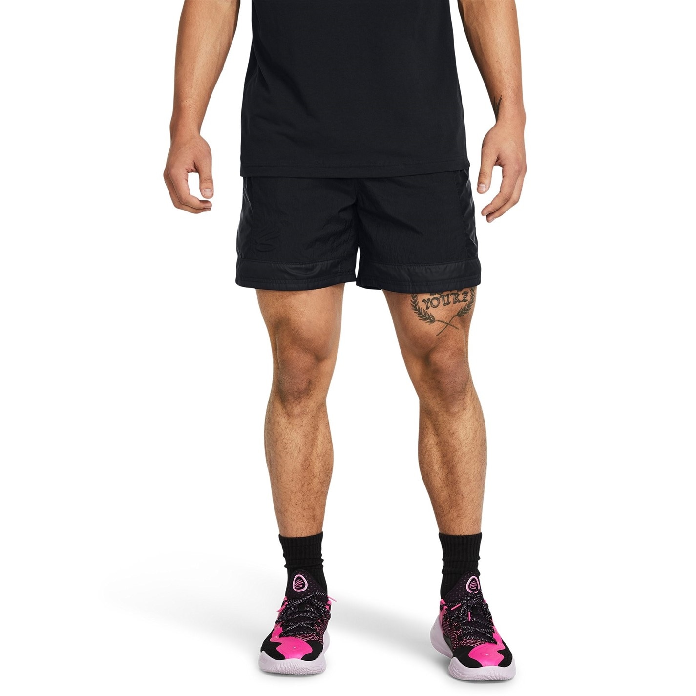 Tepláky Under Armour Black 1993840 Men's Curry Woven Performance Tracksuit Bottom - 2