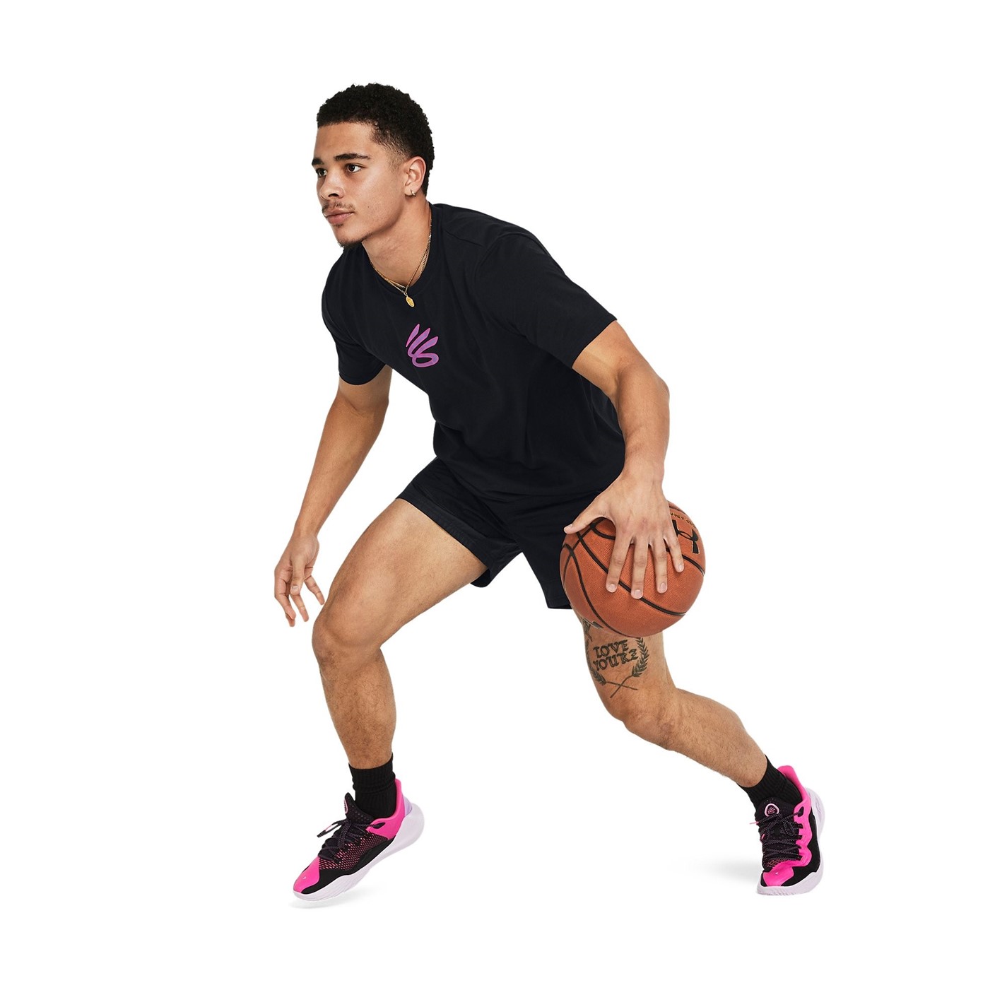 Tepláky Under Armour Black 1993840 Men's Curry Woven Performance Tracksuit Bottom - 4