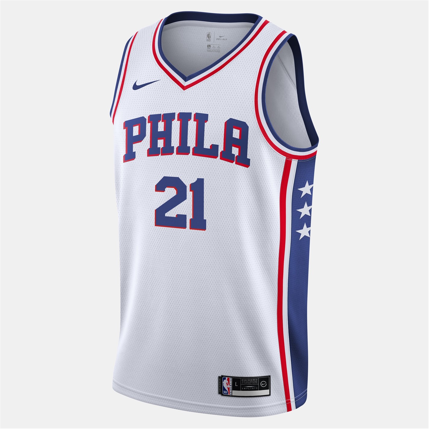 Nike White 7055021 Kids' Performance Basketball Jersey - 1