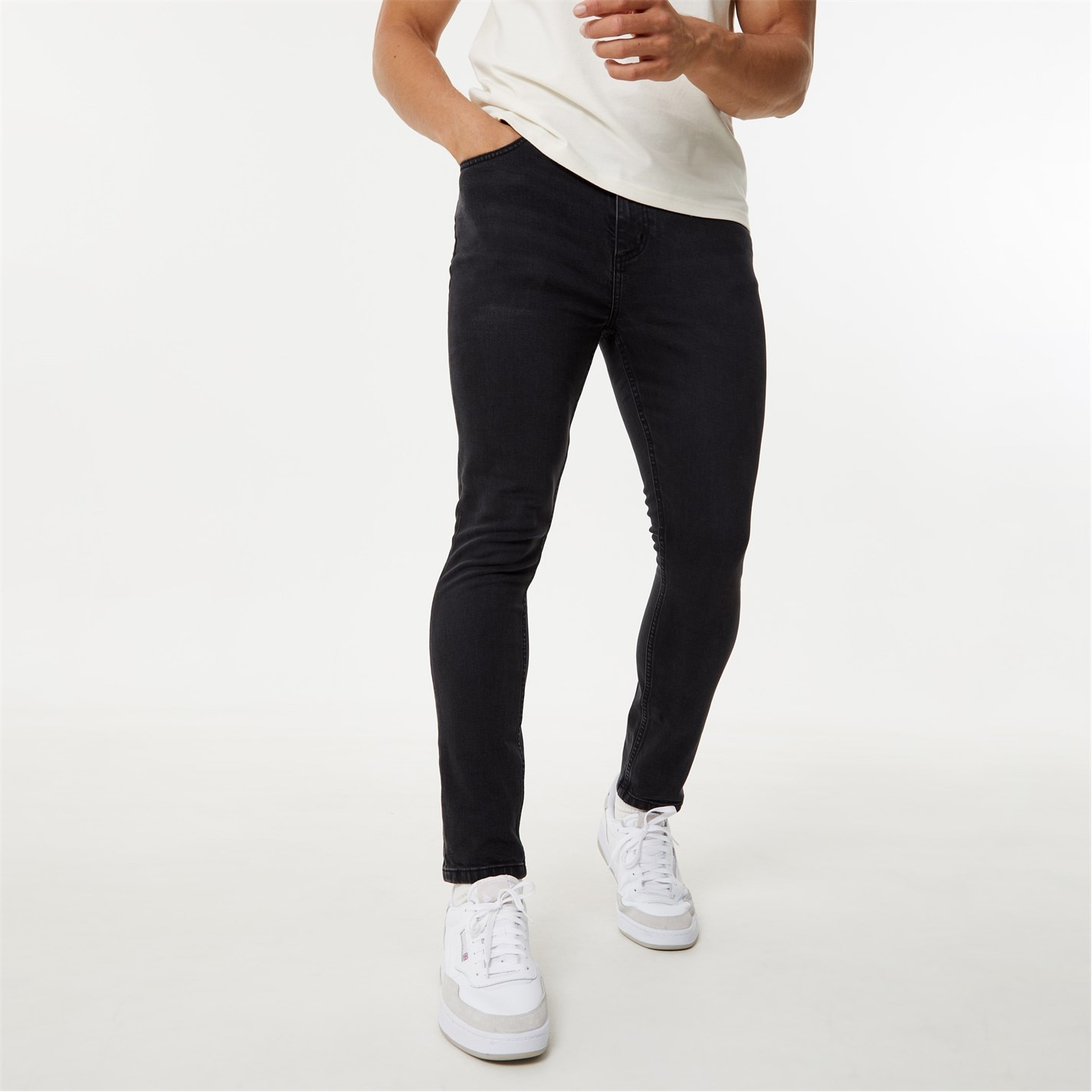 Džíny Jack Wills Worn Black 4660117