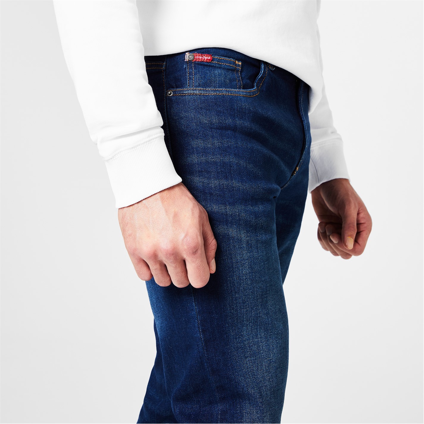 Lee Cooper Belted Jeans Mens - 4
