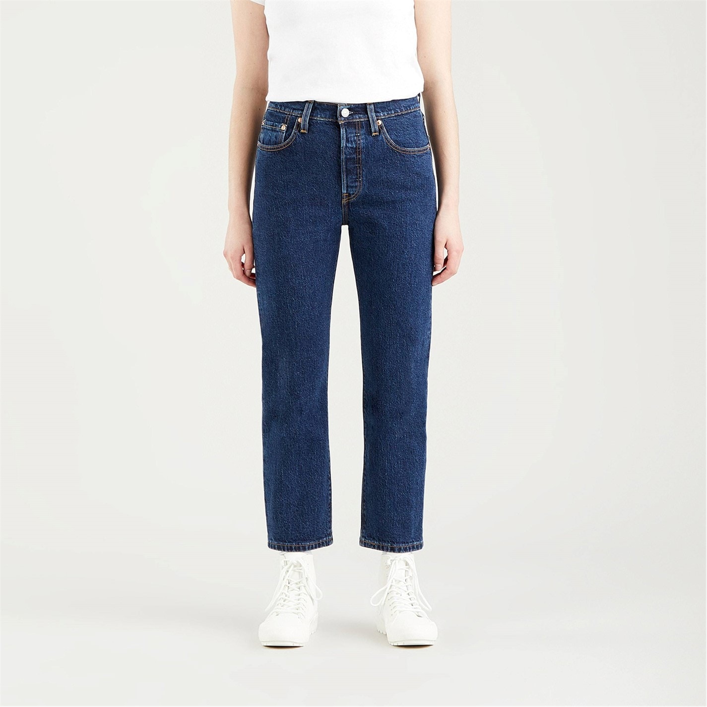 Levis 501 Cropped Jeans - 5